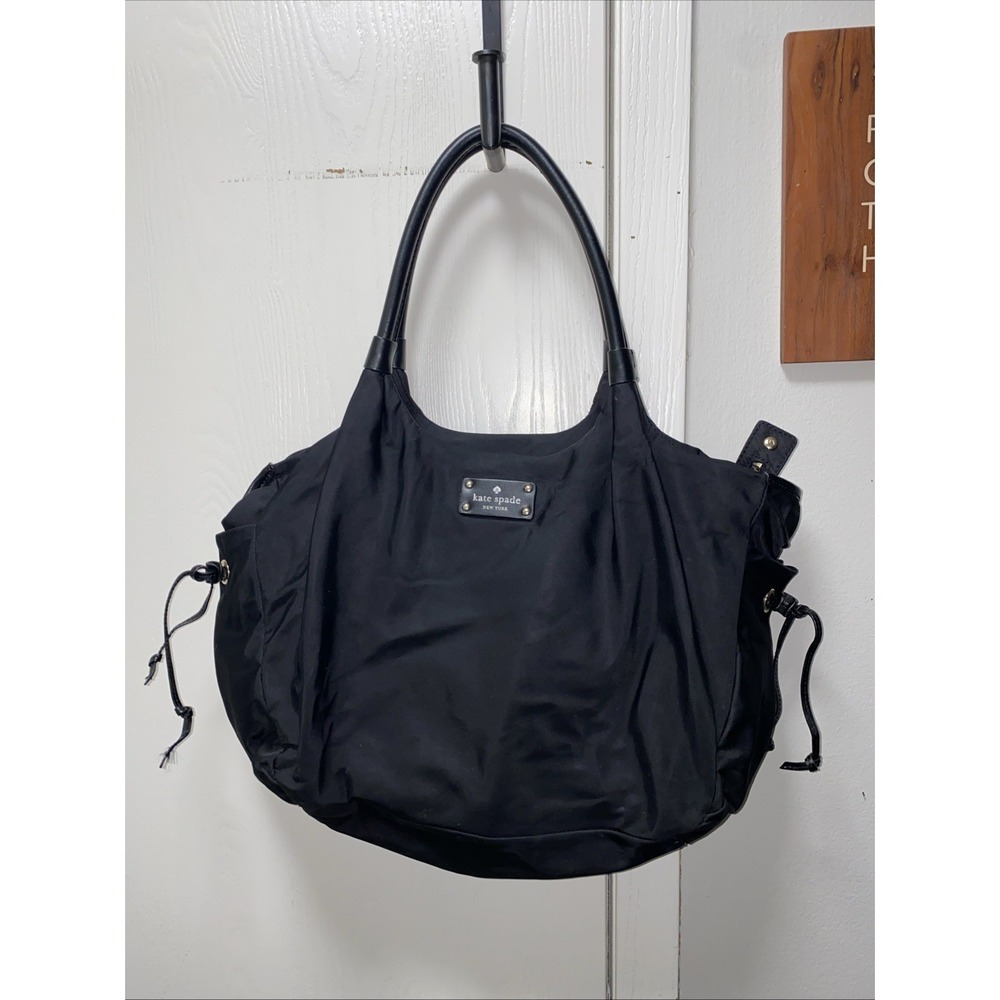Kate Spade Black Nylon Shoulder Bag Large Purse Diaper Bag